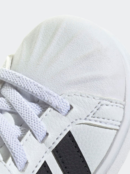 adidas White Street Talk Elastic Lace Infant Trainers image 8