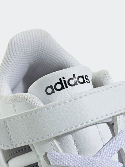 adidas White Street Talk Elastic Lace Infant Trainers image 9