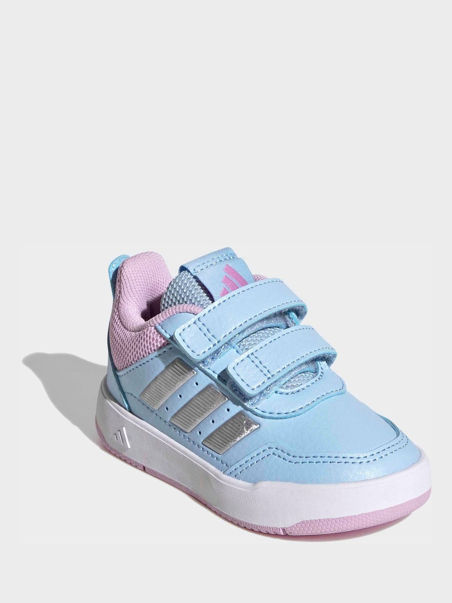 adidas Blue/Pink Hook and Loop Tensaur Sport 3.0 Infant Trainers image 3
