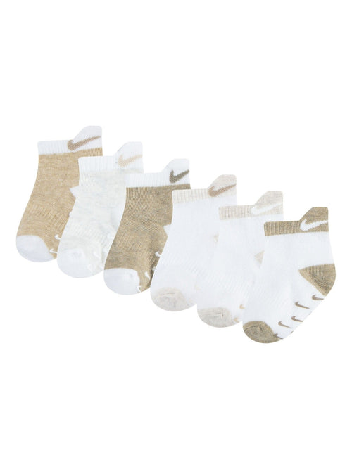 Nike Beige Infant Pull Tab 6 Pack Socks image 1