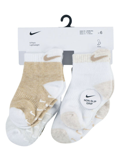 Nike Beige Infant Pull Tab 6 Pack Socks image 3