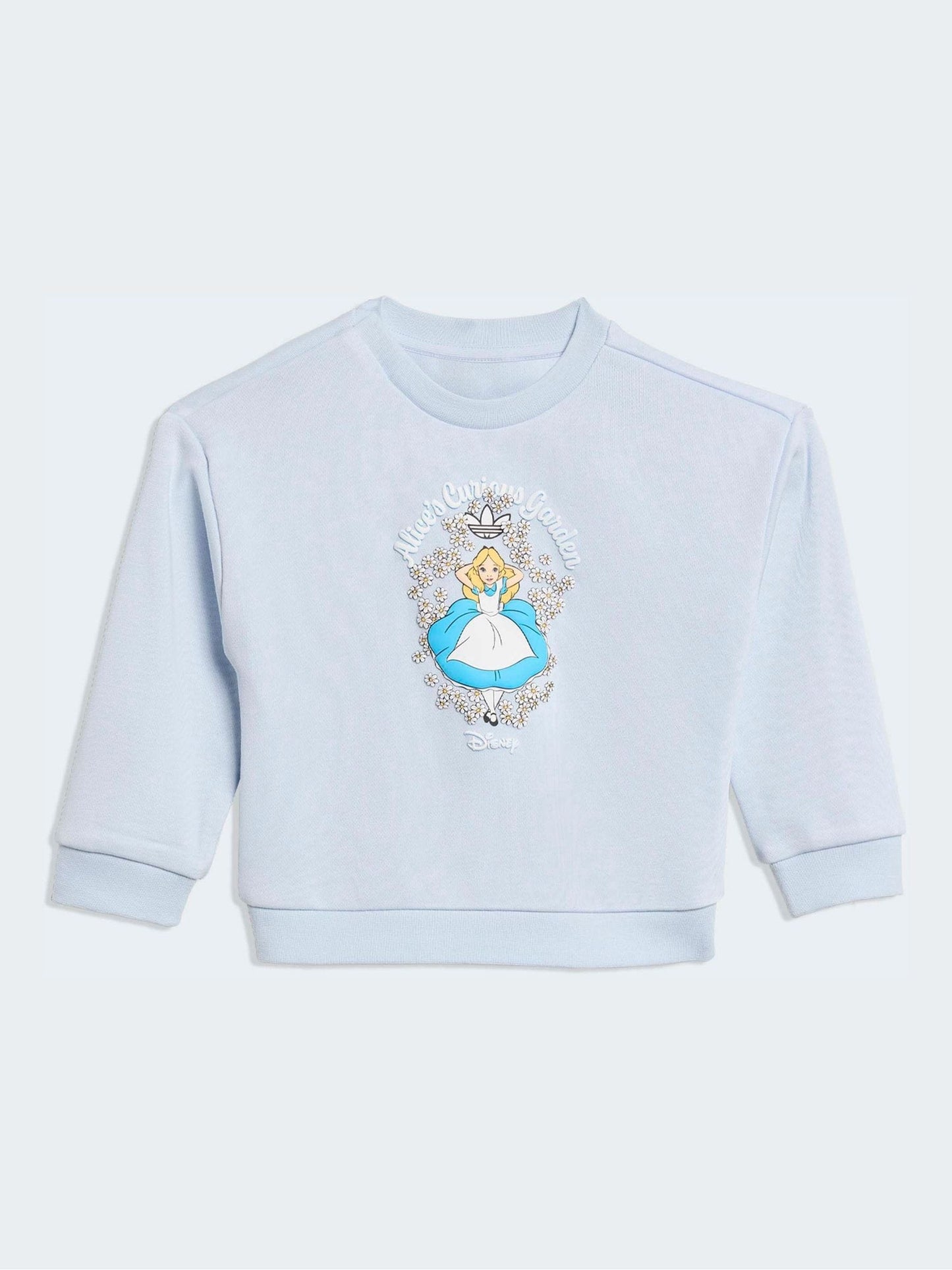 adidas Originals Blue Disney Alice in Wonderland Sweatshirt and Flare Leggings Infant Set image 3