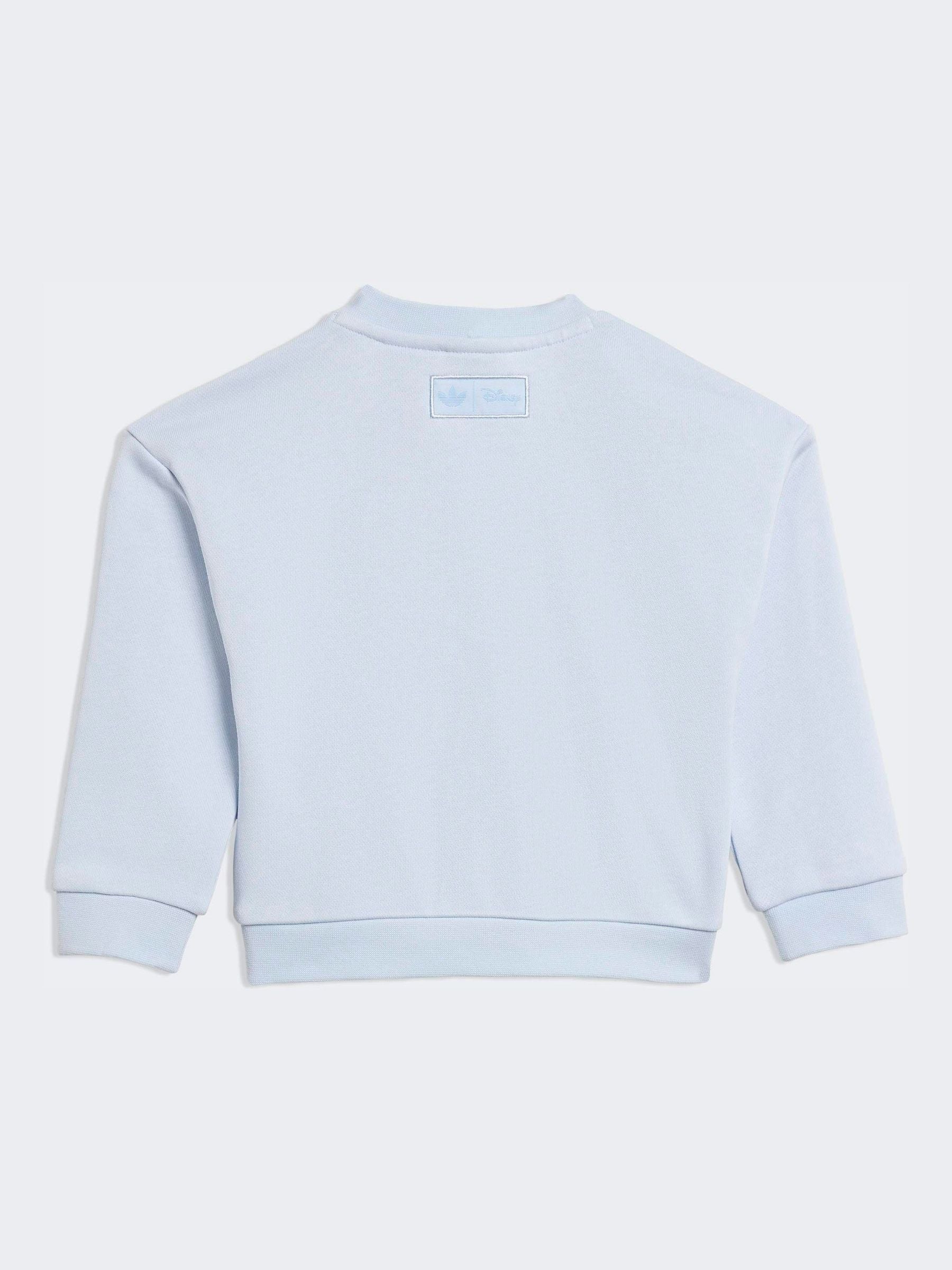 adidas Originals Blue Disney Alice in Wonderland Sweatshirt and Flare Leggings Infant Set image 4