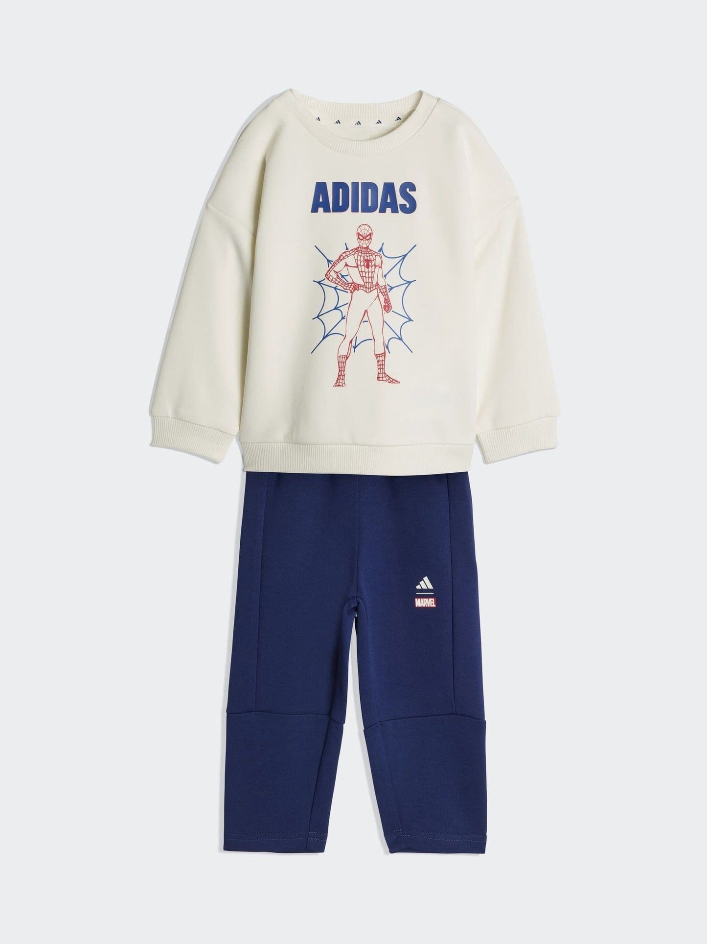 adidas White Marvel Spider-Man Sweatshirt and Jogger Set image 1