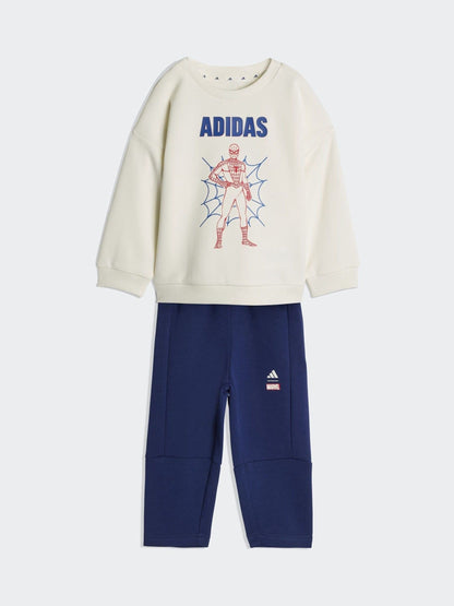 adidas White Marvel Spider-Man Sweatshirt and Jogger Set image 1