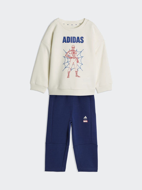 adidas White Marvel Spider-Man Sweatshirt and Jogger Set image 1