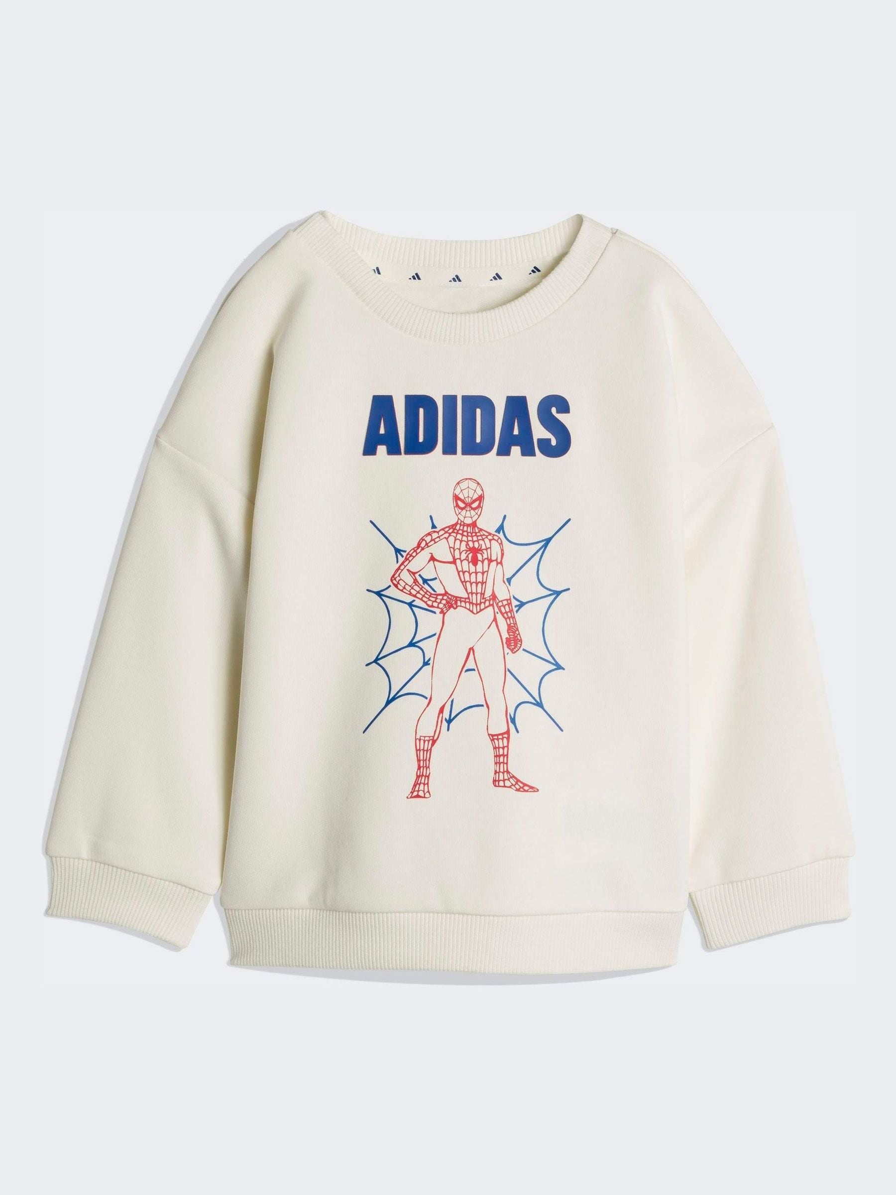 adidas White Marvel Spider-Man Sweatshirt and Jogger Set image 3