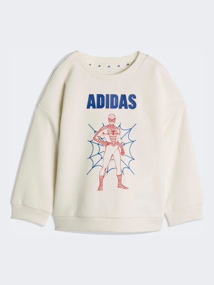 adidas White Marvel Spider-Man Sweatshirt and Jogger Set image 3
