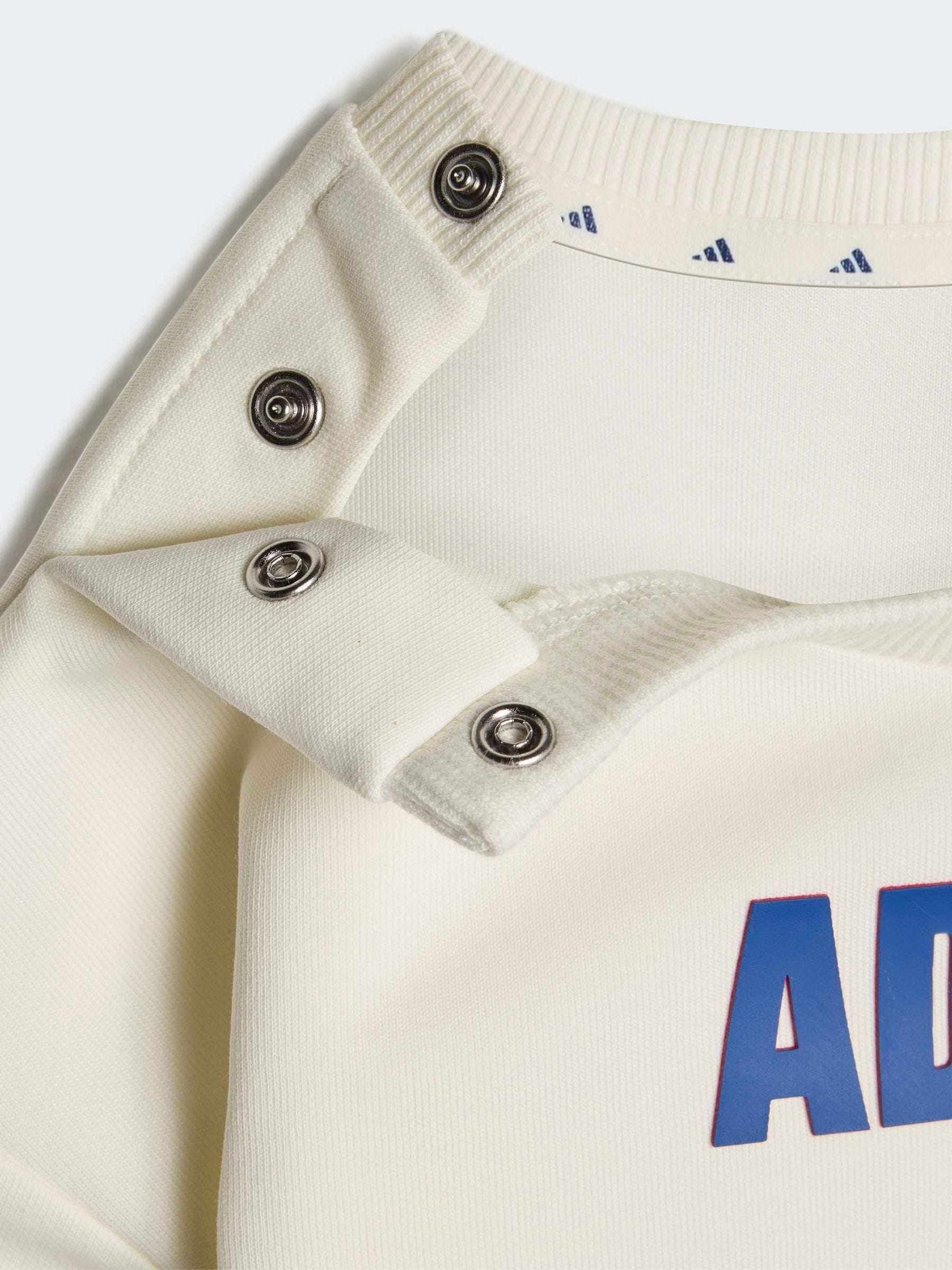 adidas White Marvel Spider-Man Sweatshirt and Jogger Set image 4