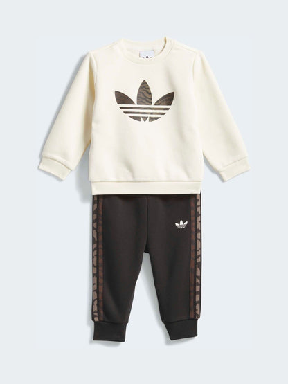 adidas Originals Brown Animal Sweatshirt & Joggers  Infant Set image 1