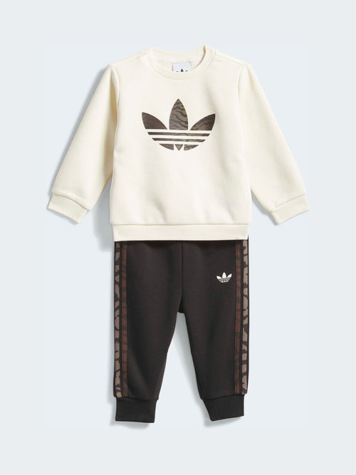 adidas Originals Brown Animal Sweatshirt & Joggers  Infant Set image 1
