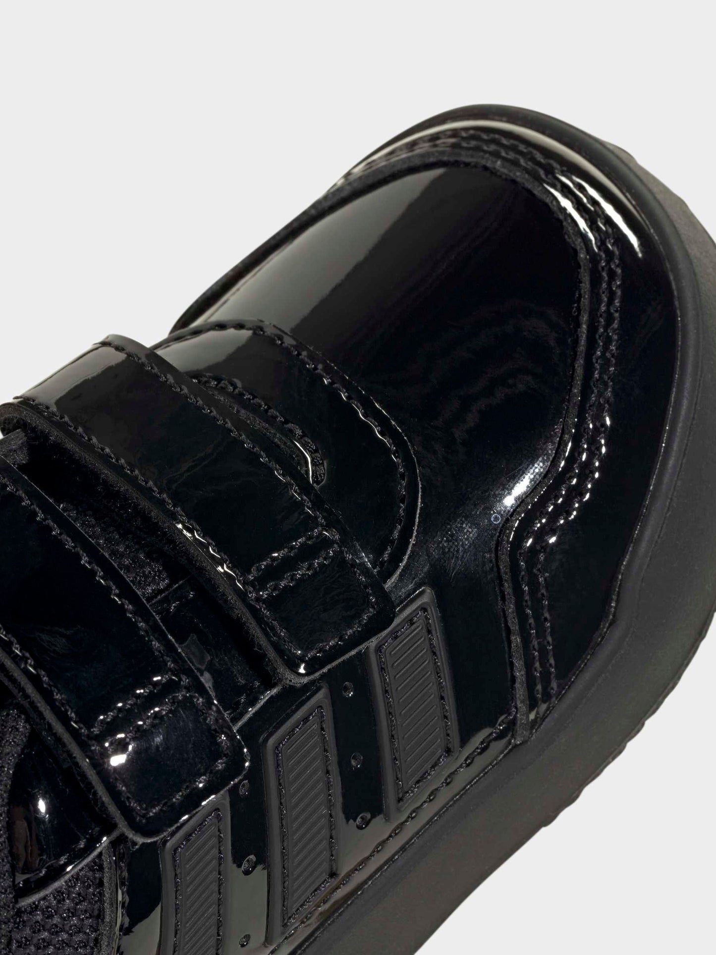 adidas Patent Black Hook and Loop Tensaur Sport 3.0 Infant Trainers image 9