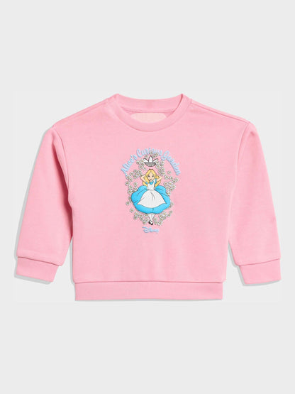 adidas Originals Pink Disney Alice in Wonderland Sweatshirt and Flare Leggings Infant Set image 2