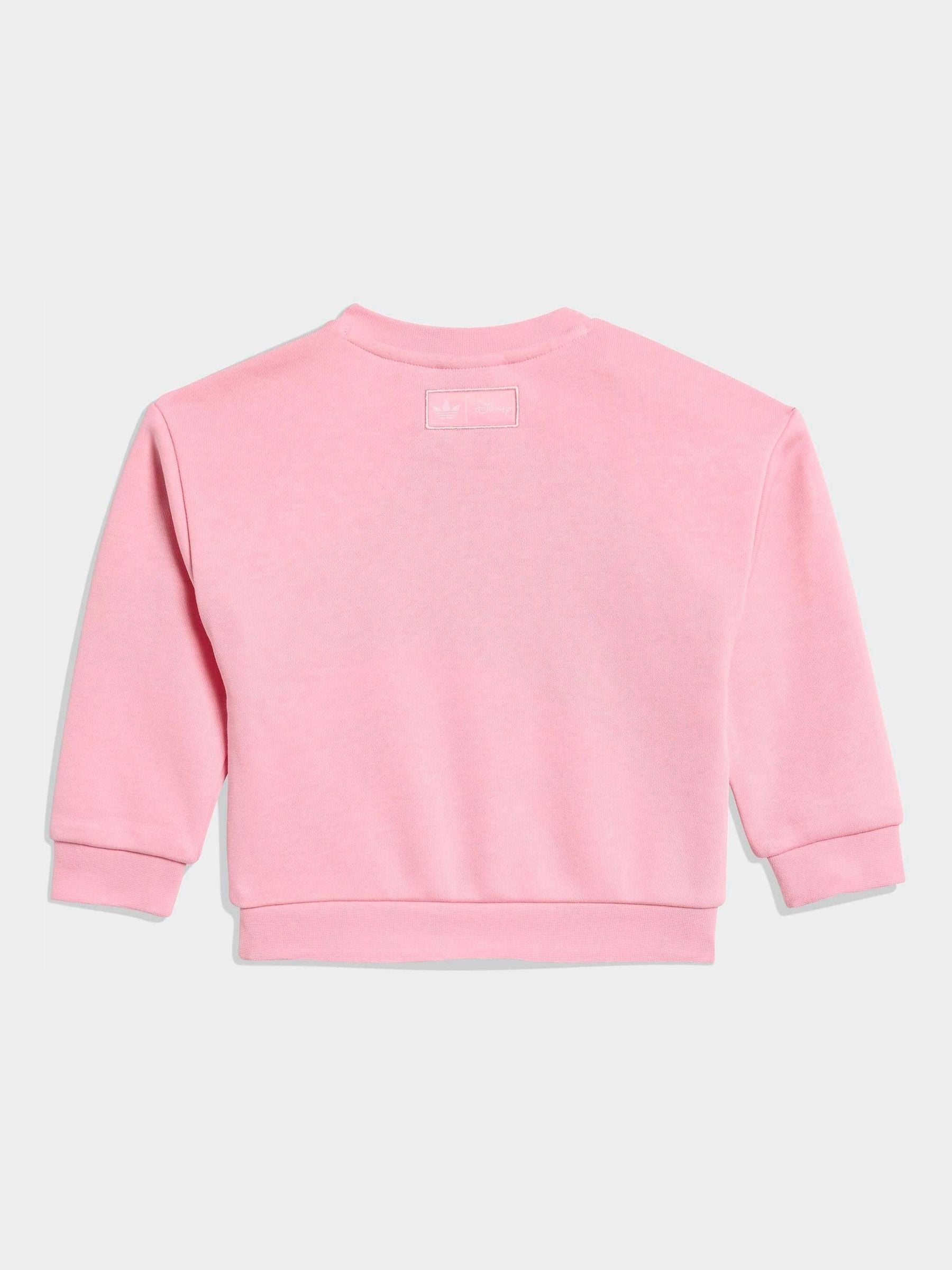 adidas Originals Pink Disney Alice in Wonderland Sweatshirt and Flare Leggings Infant Set image 3