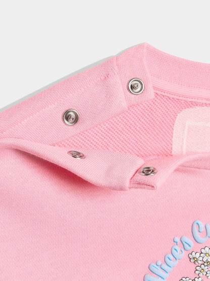 adidas Originals Pink Disney Alice in Wonderland Sweatshirt and Flare Leggings Infant Set image 6