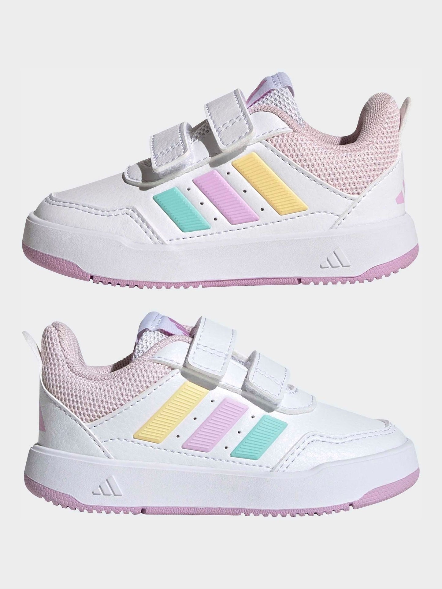 adidas White/Multi Hook and Loop Tensaur Sport 3.0 Infant Trainers image 5