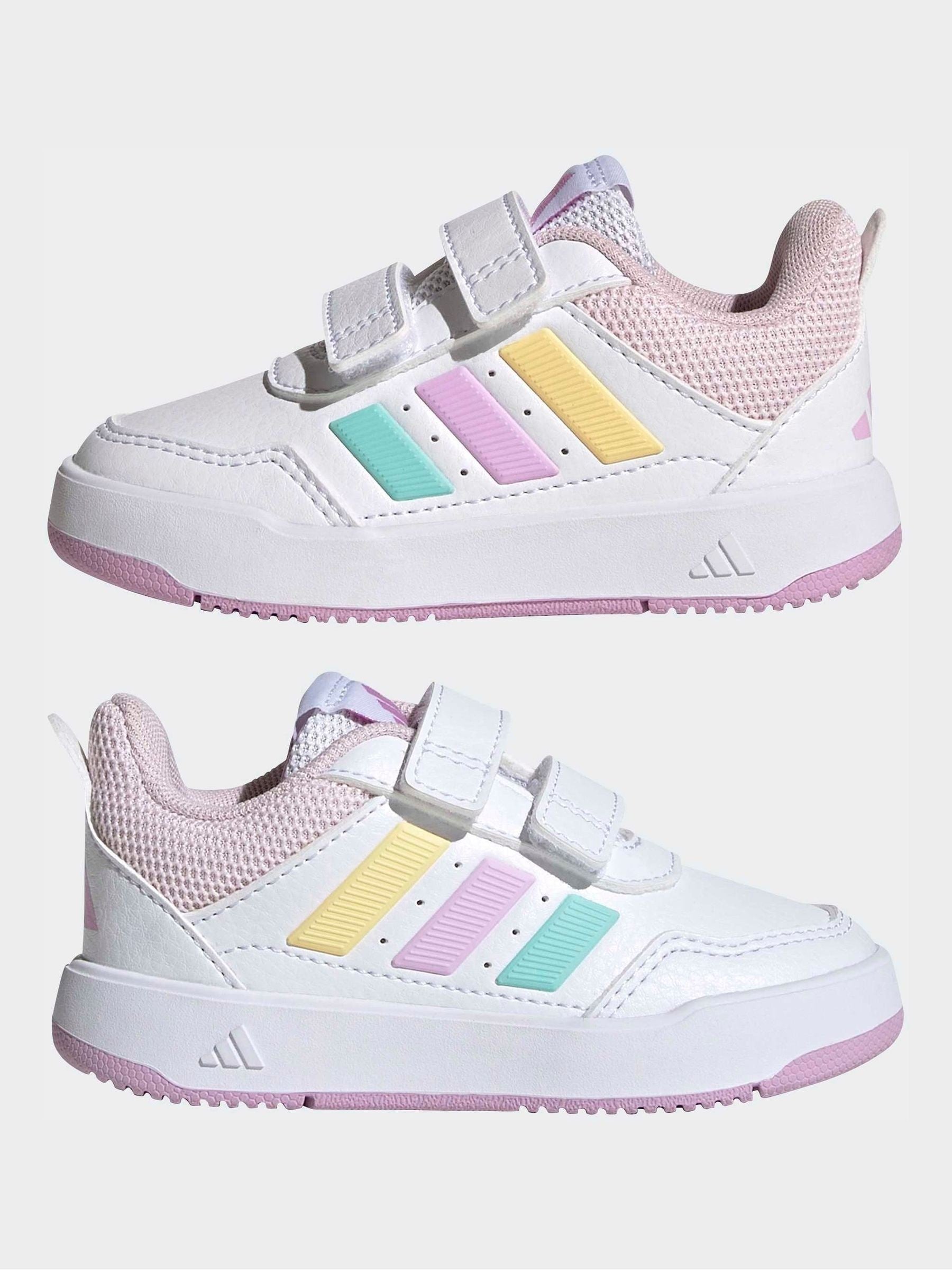 adidas White/Multi Hook and Loop Tensaur Sport 3.0 Infant Trainers image 5