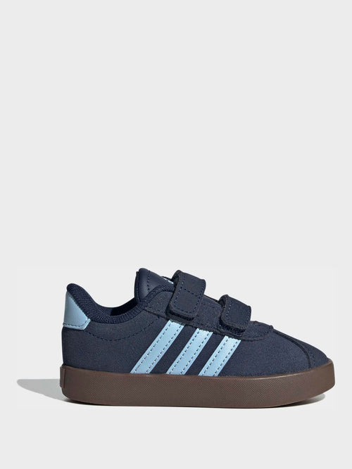 adidas Navy Blue VL Court 3.0 Hook and Loop Infant Trainers image 1