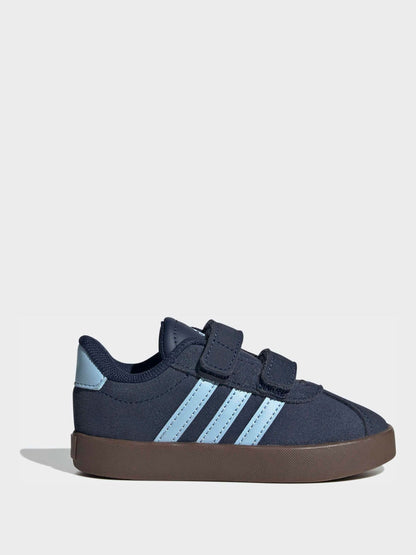 adidas Navy Blue VL Court 3.0 Hook and Loop Infant Trainers image 1