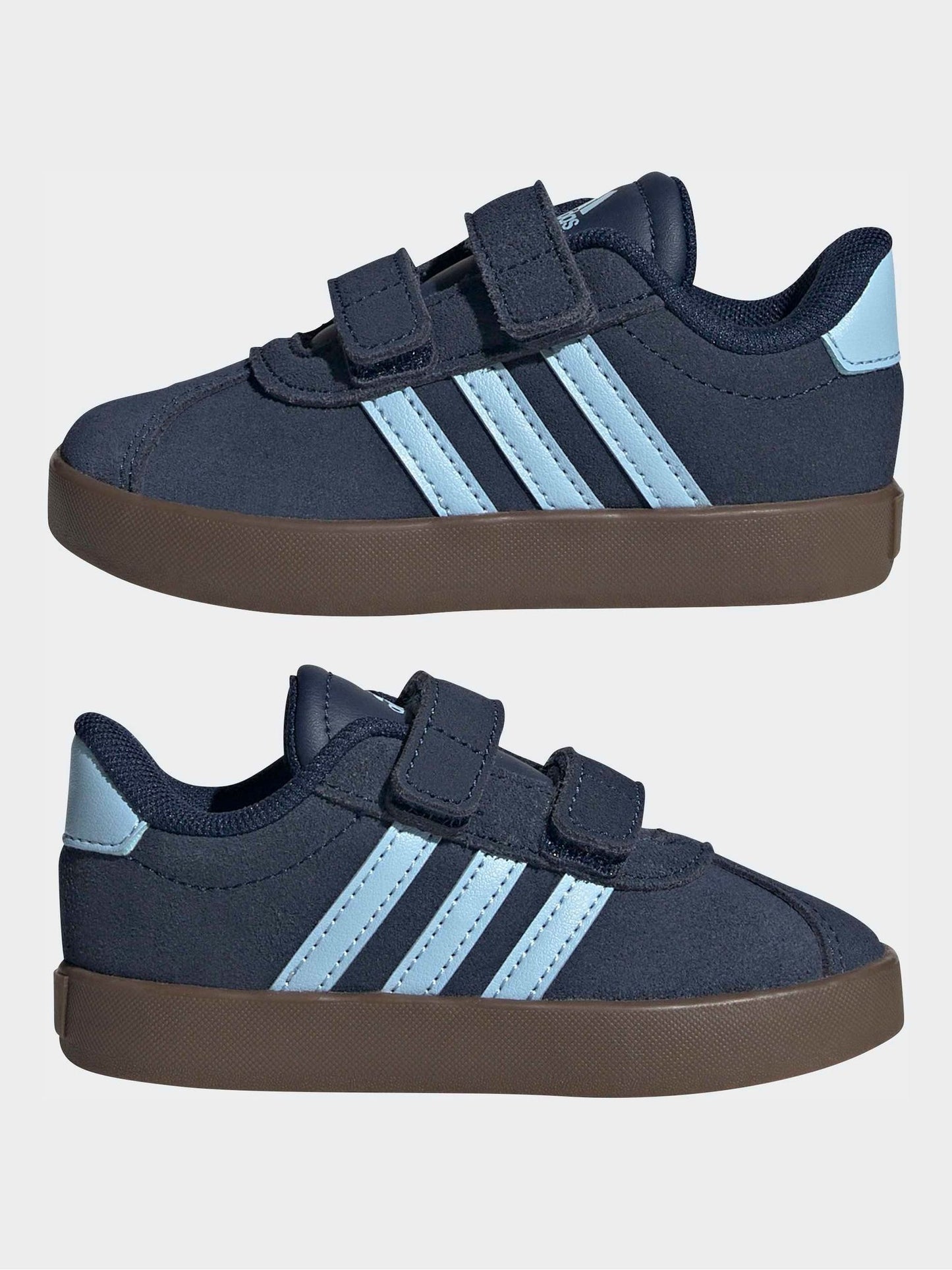 adidas Navy Blue VL Court 3.0 Hook and Loop Infant Trainers image 5