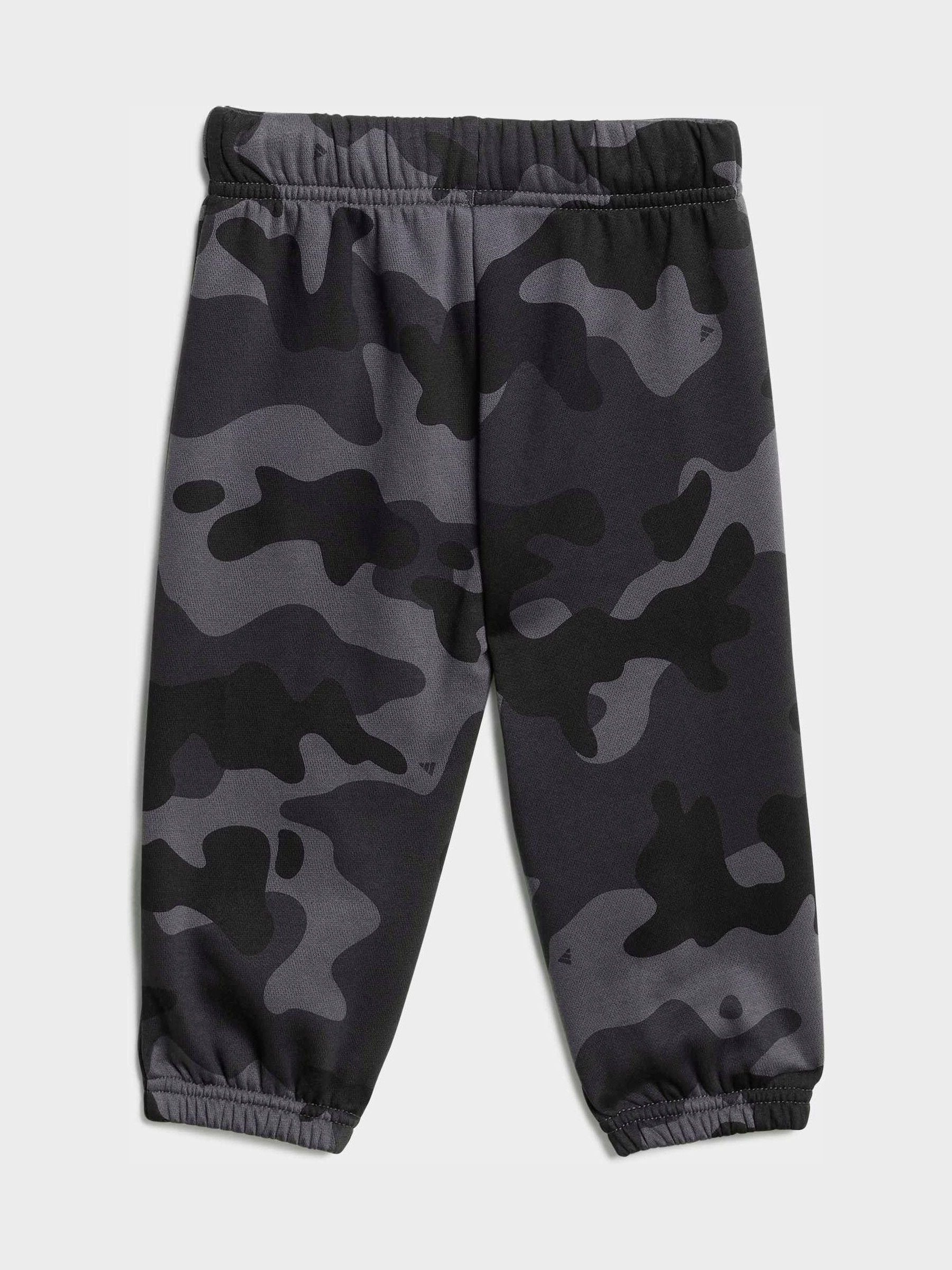 adidas Black Ground Essentials Camo Fleece Infant Kids Sweatshirt & Joggers Set image 4