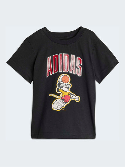 adidas Black Disney Mickey Mouse T-Shirt and Short Infant Set image 2