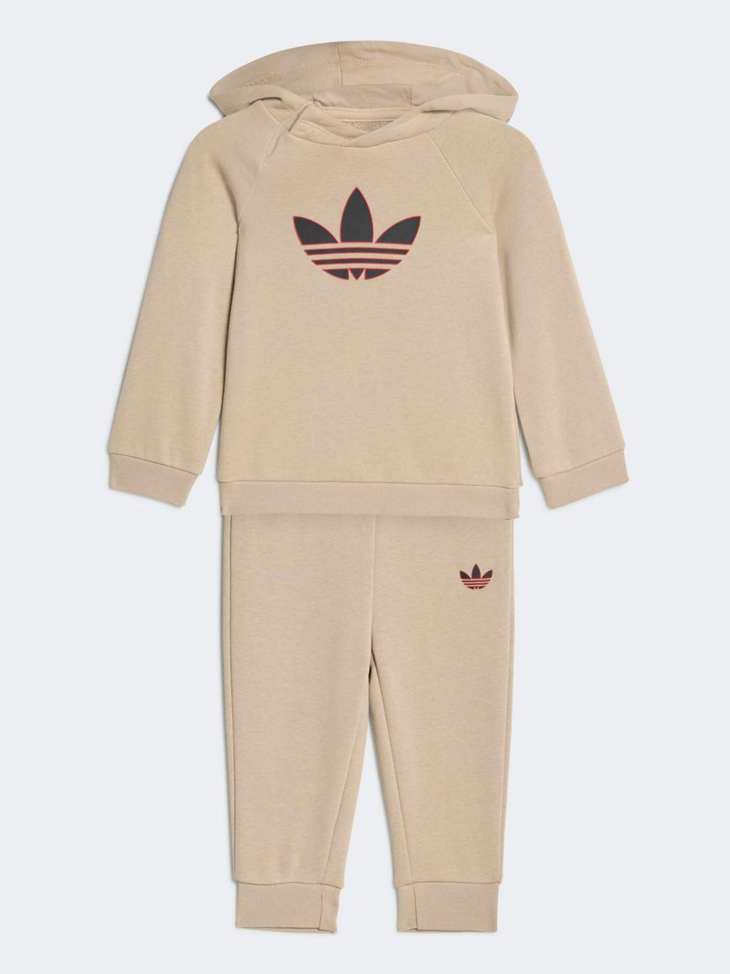 adidas Originals Brown Trefoil Hoodie and Jogger Infant Set image 1