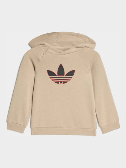 adidas Originals Brown Trefoil Hoodie and Jogger Infant Set image 2