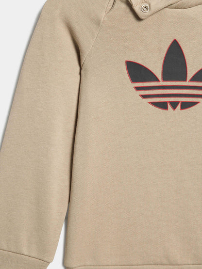 adidas Originals Brown Trefoil Hoodie and Jogger Infant Set image 5