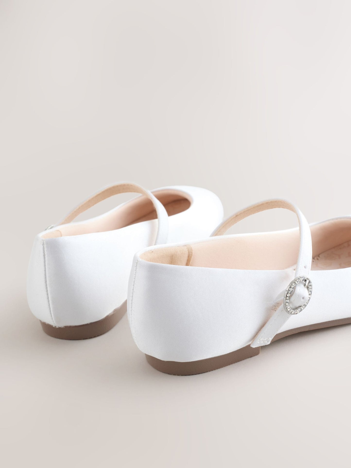White Stain Resistant Satin Standard Fit (F) Mary Jane Occasion Shoes image 4