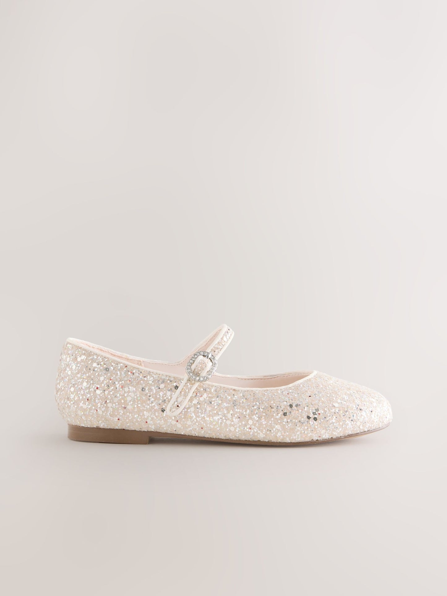 Ivory Glitter Mary Jane Flower Girl Occasion Shoes image 2