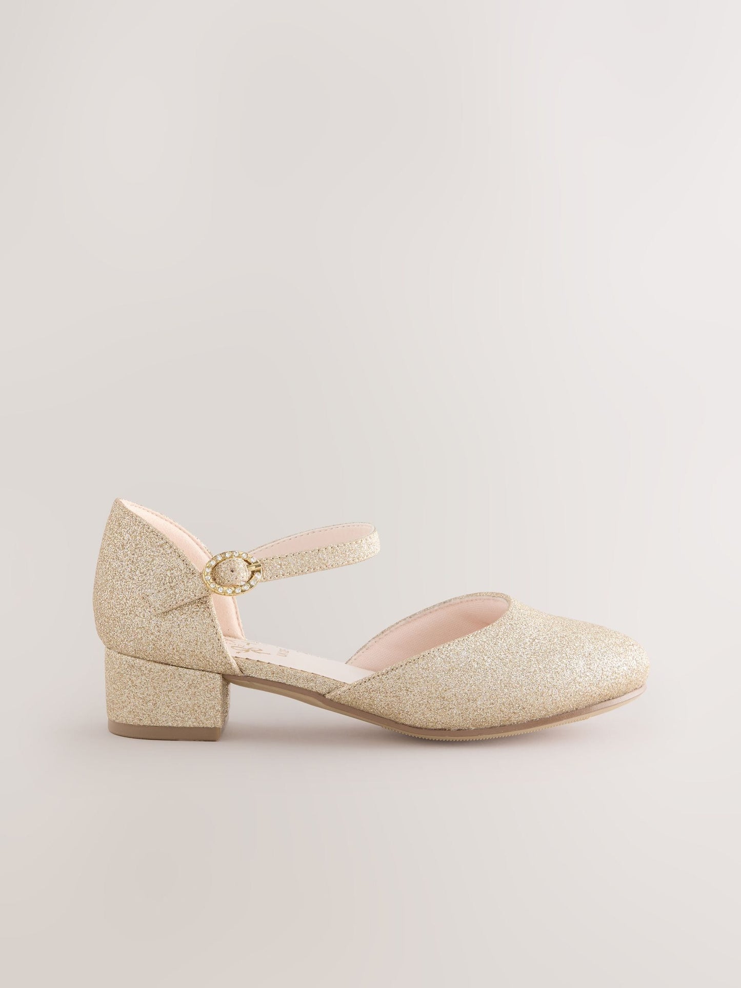Dsiney Kidz - Gold Glitter Standard Fit (F) Two Part Heeled Shoes image 2
