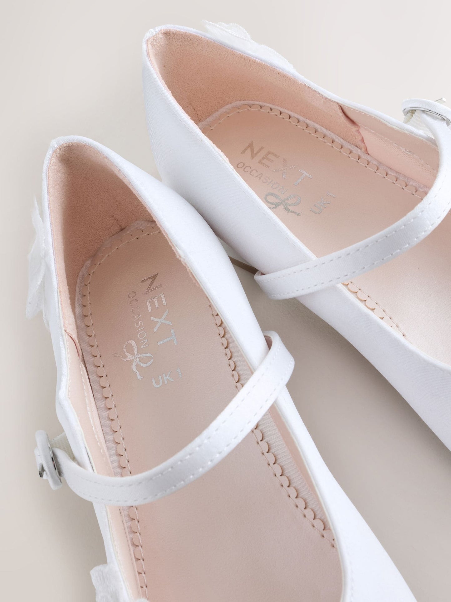White Stain Resistant Embellished Heeled Mary Jane Occasion Shoes image 6