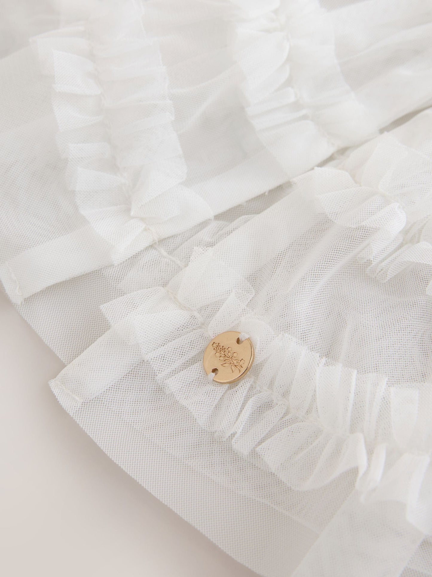 Dsiney Kidz - Laura Ashley White Frill Bridesmaid Mesh Cape Cardigan image 10