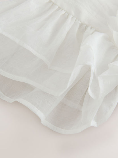 Laura Ashley Ivory Petal Flower Bridemaid Dress image 10