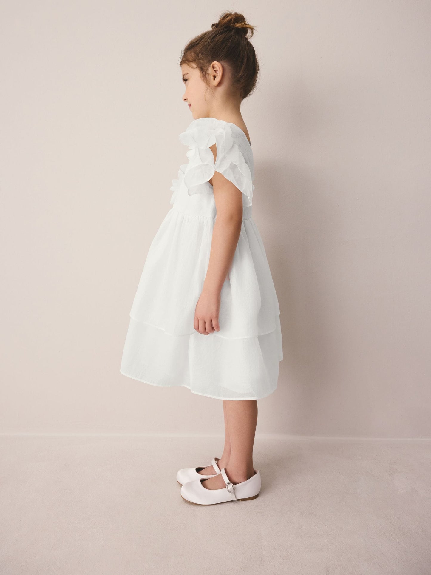 Laura Ashley Ivory Petal Flower Bridemaid Dress image 3