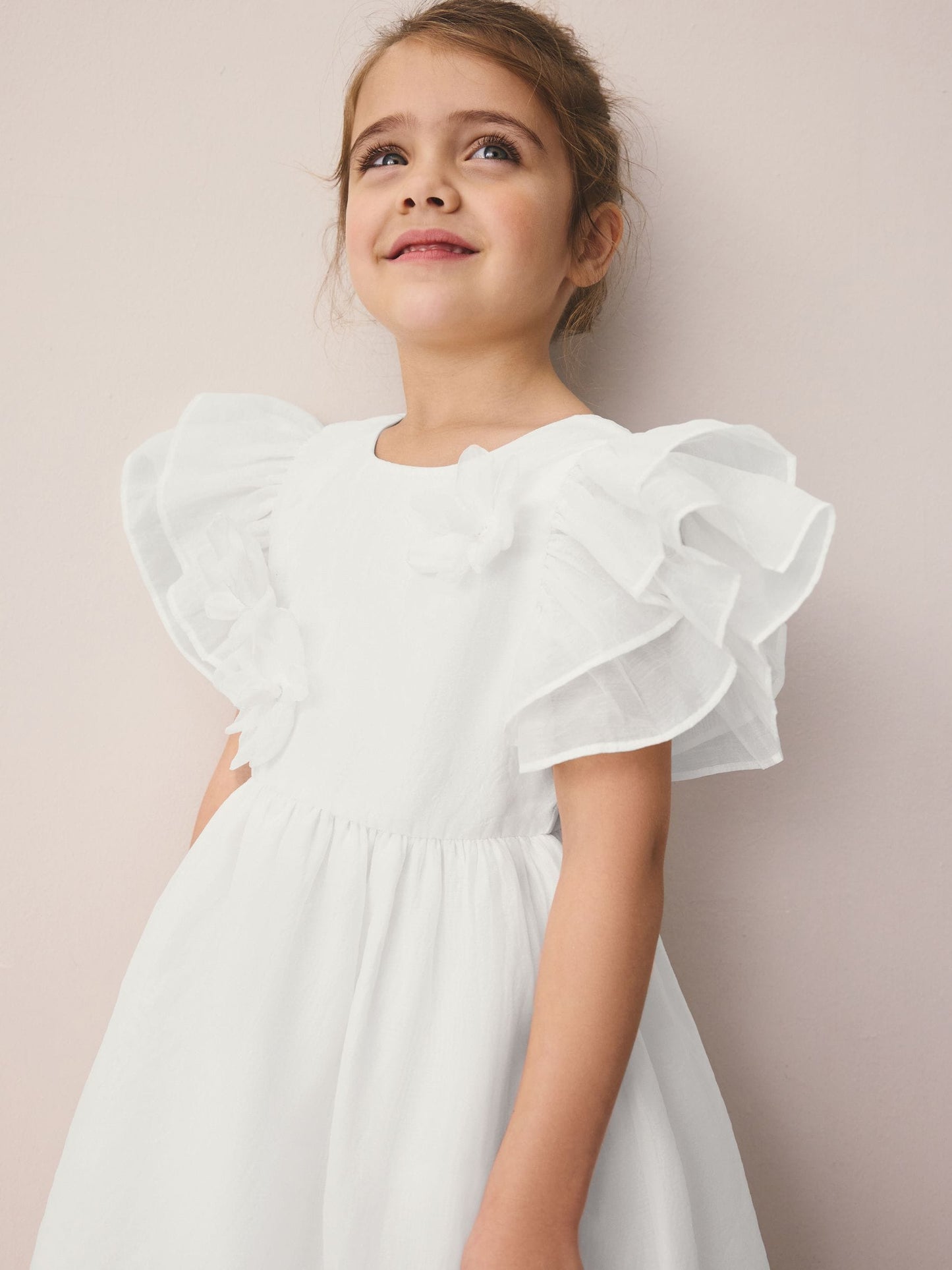 Laura Ashley Ivory Petal Flower Bridemaid Dress image 4