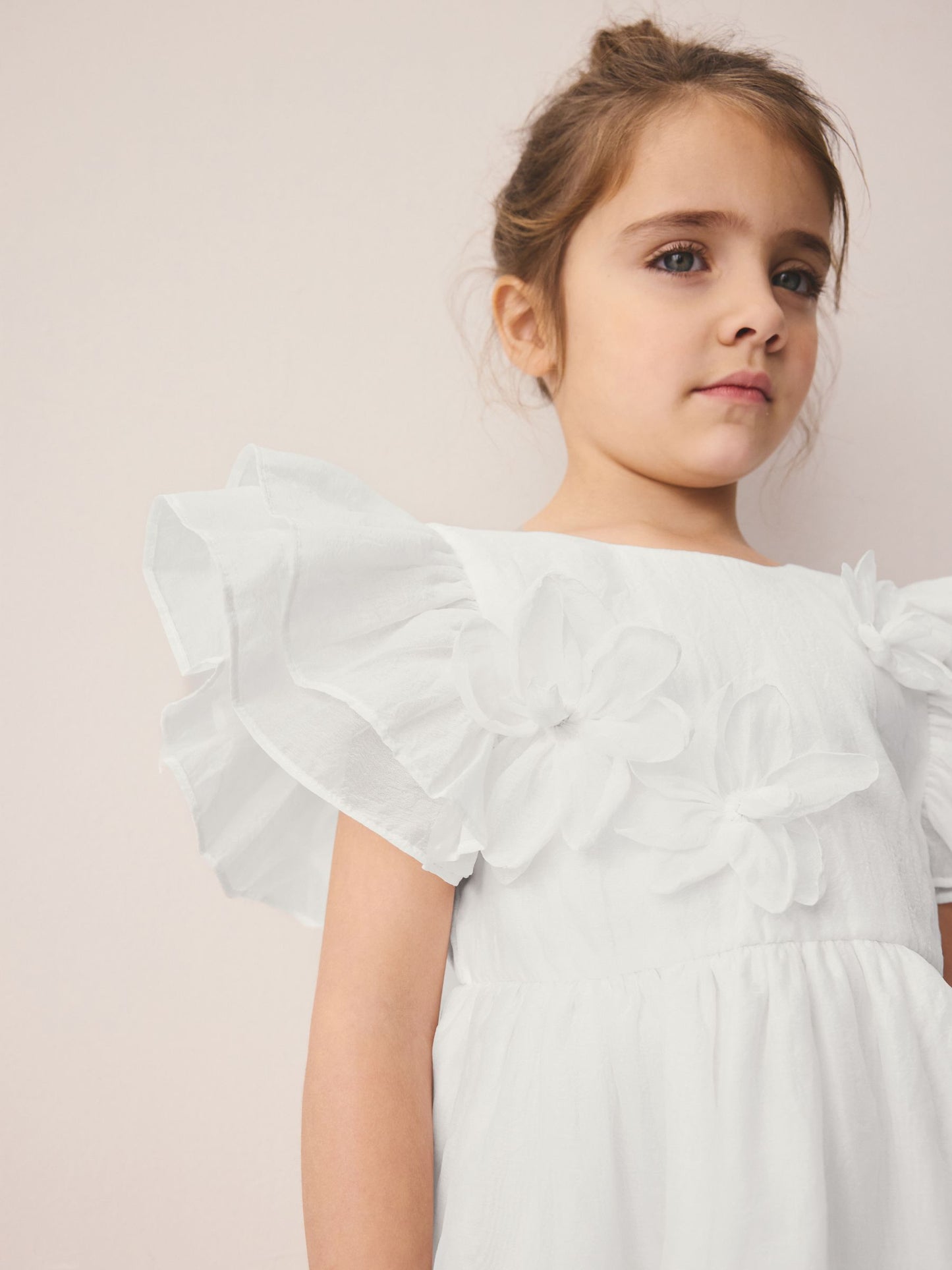 Laura Ashley Ivory Petal Flower Bridemaid Dress image 5
