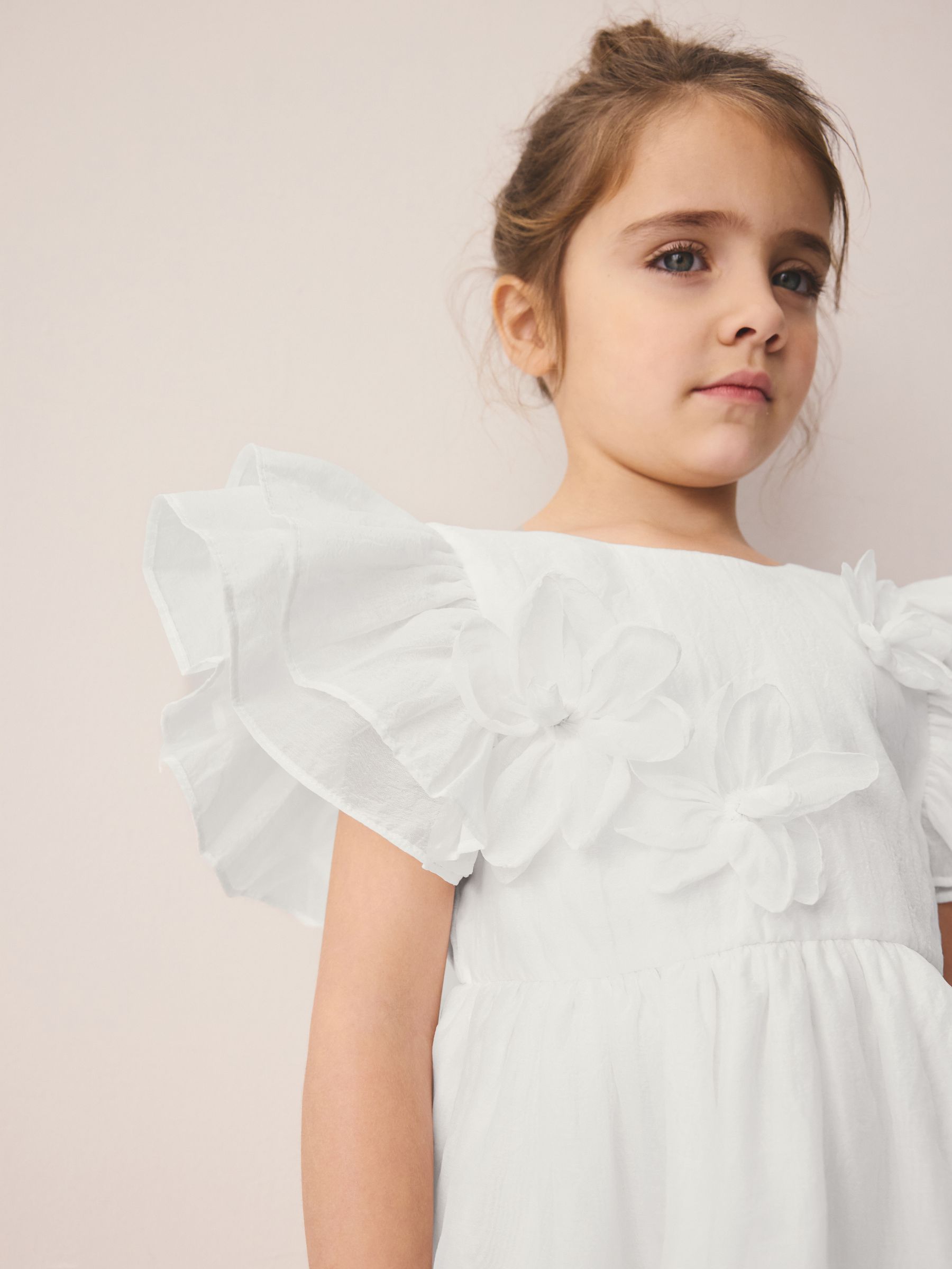 Laura Ashley Ivory Petal Flower Bridemaid Dress image 5