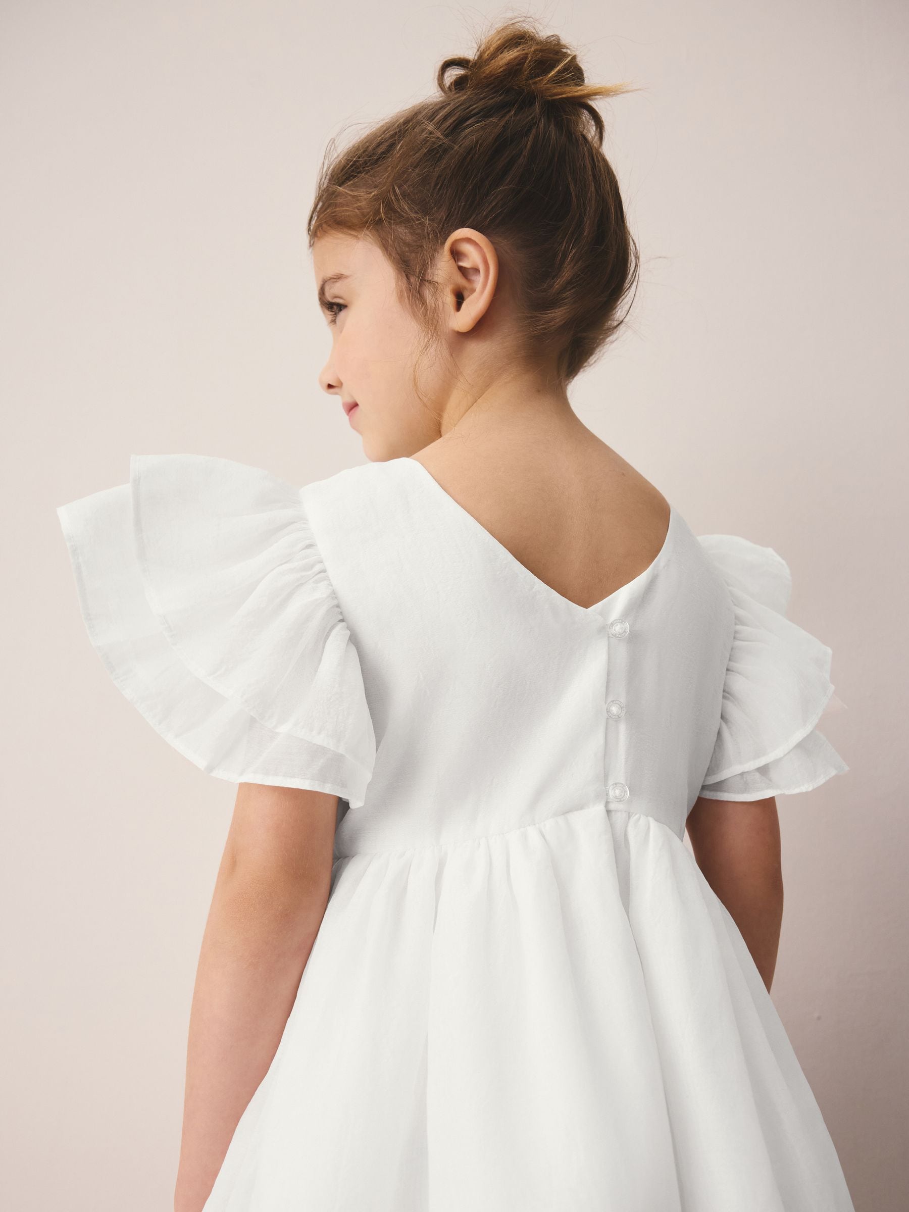 Laura Ashley Ivory Petal Flower Bridemaid Dress image 6