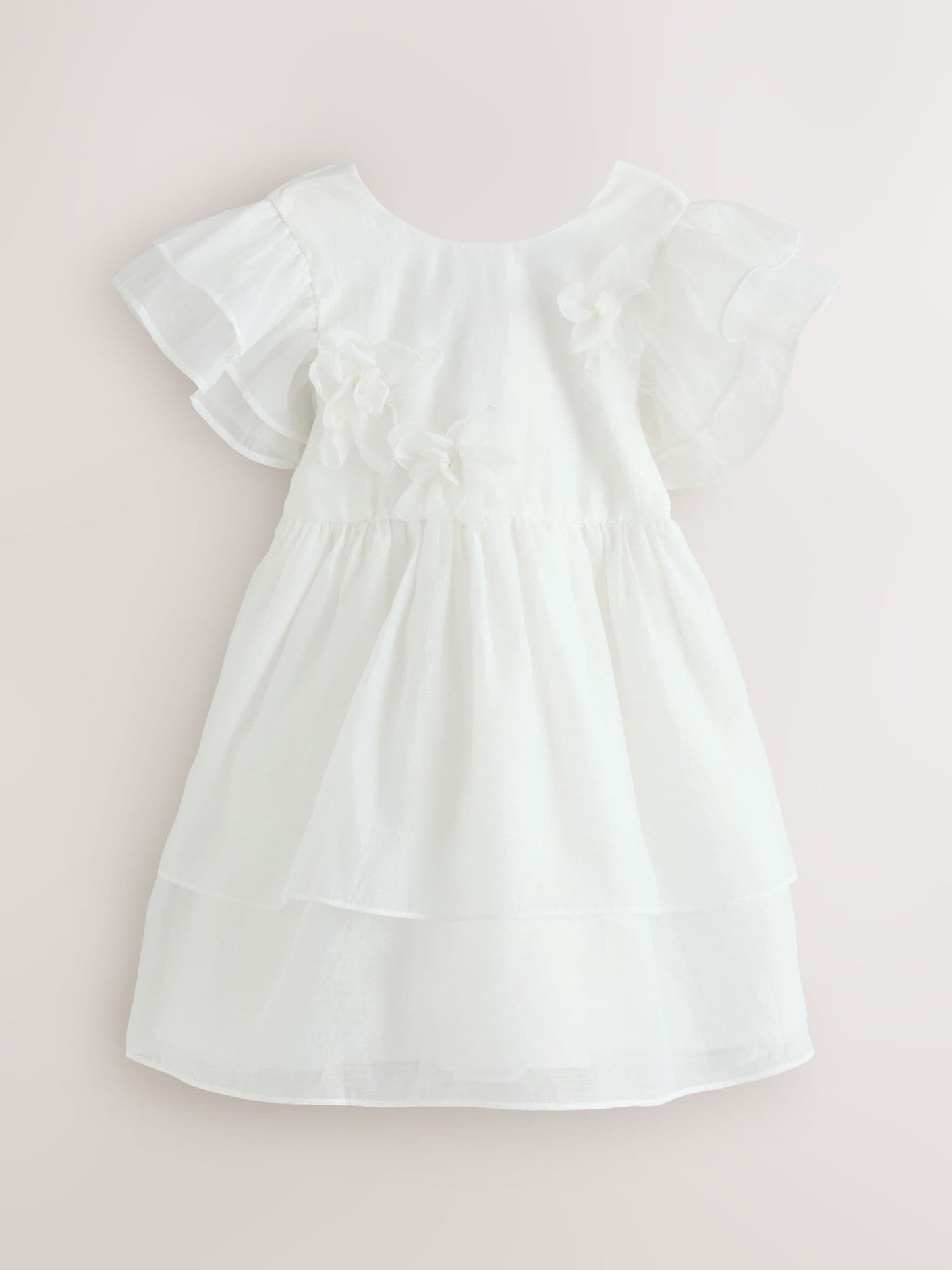 Laura Ashley Ivory Petal Flower Bridemaid Dress image 7