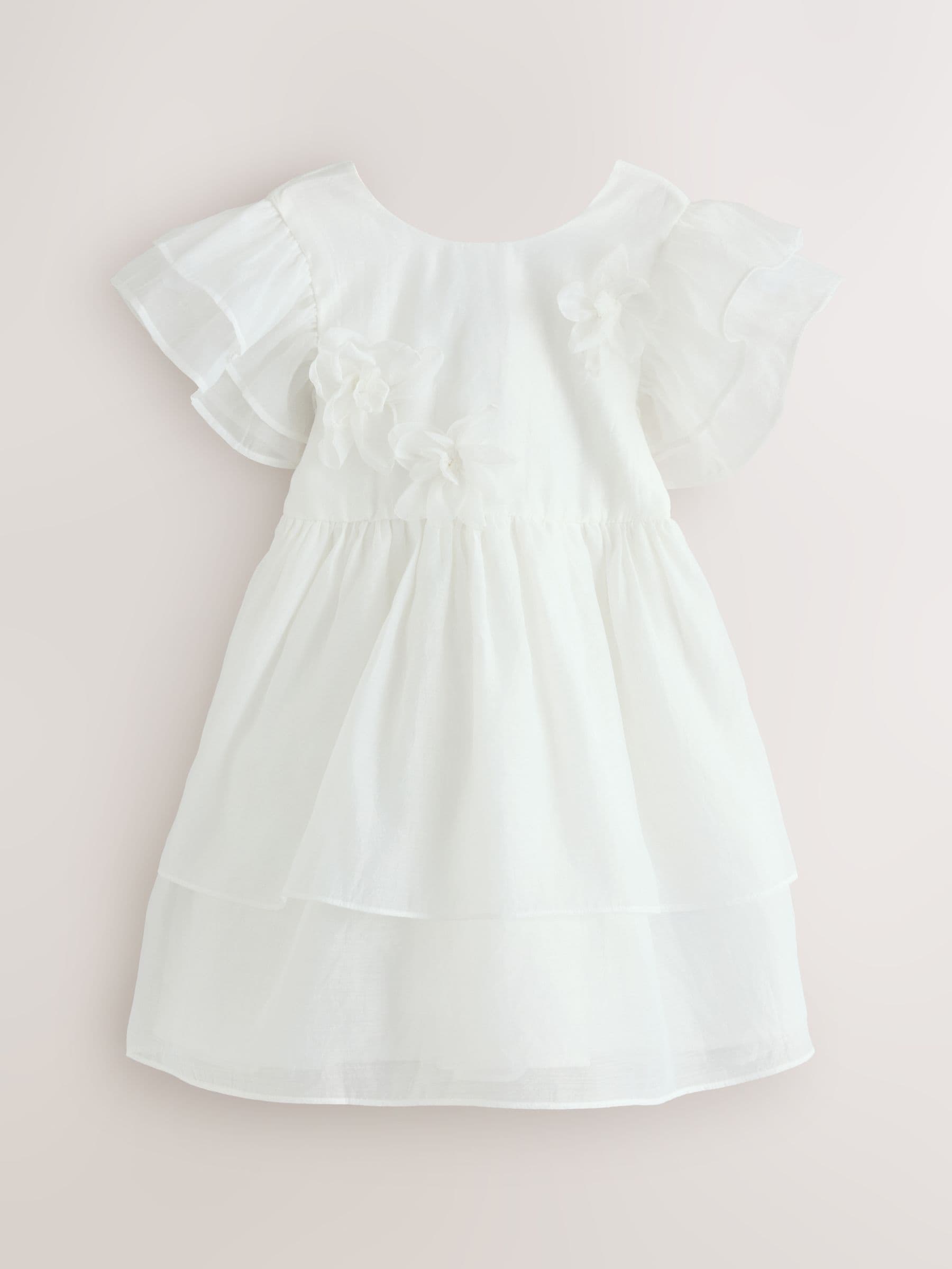 Laura Ashley Ivory Petal Flower Bridemaid Dress image 7