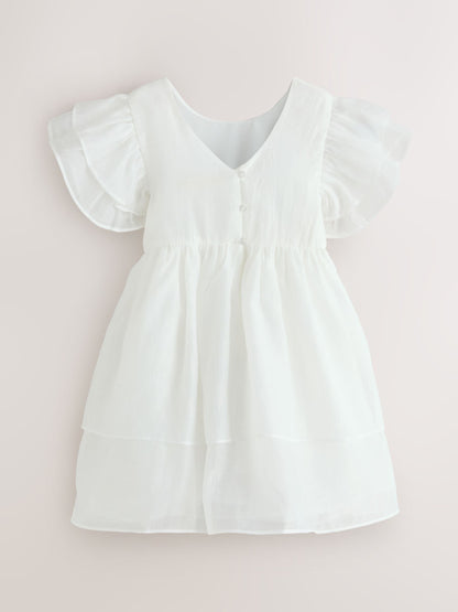 Laura Ashley Ivory Petal Flower Bridemaid Dress image 8