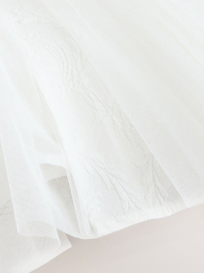 Laura Ashley Ivory Textured Godet Dress image 10
