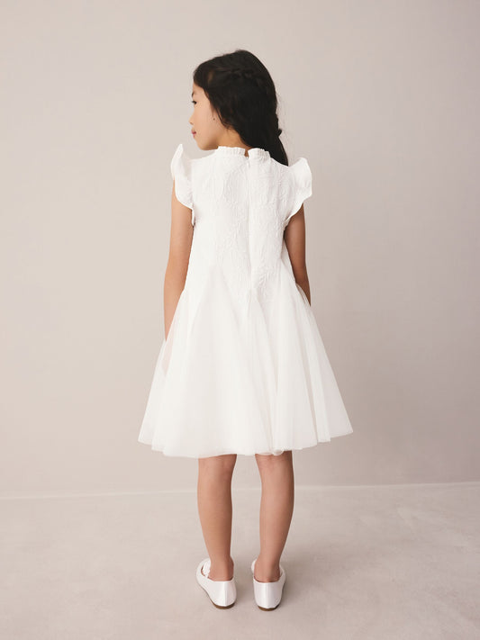 Laura Ashley Ivory Textured Godet Dress image 2