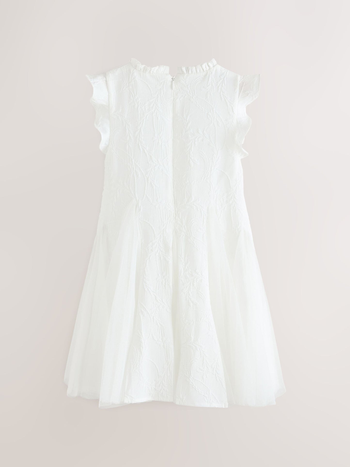 Laura Ashley Ivory Textured Godet Dress image 8
