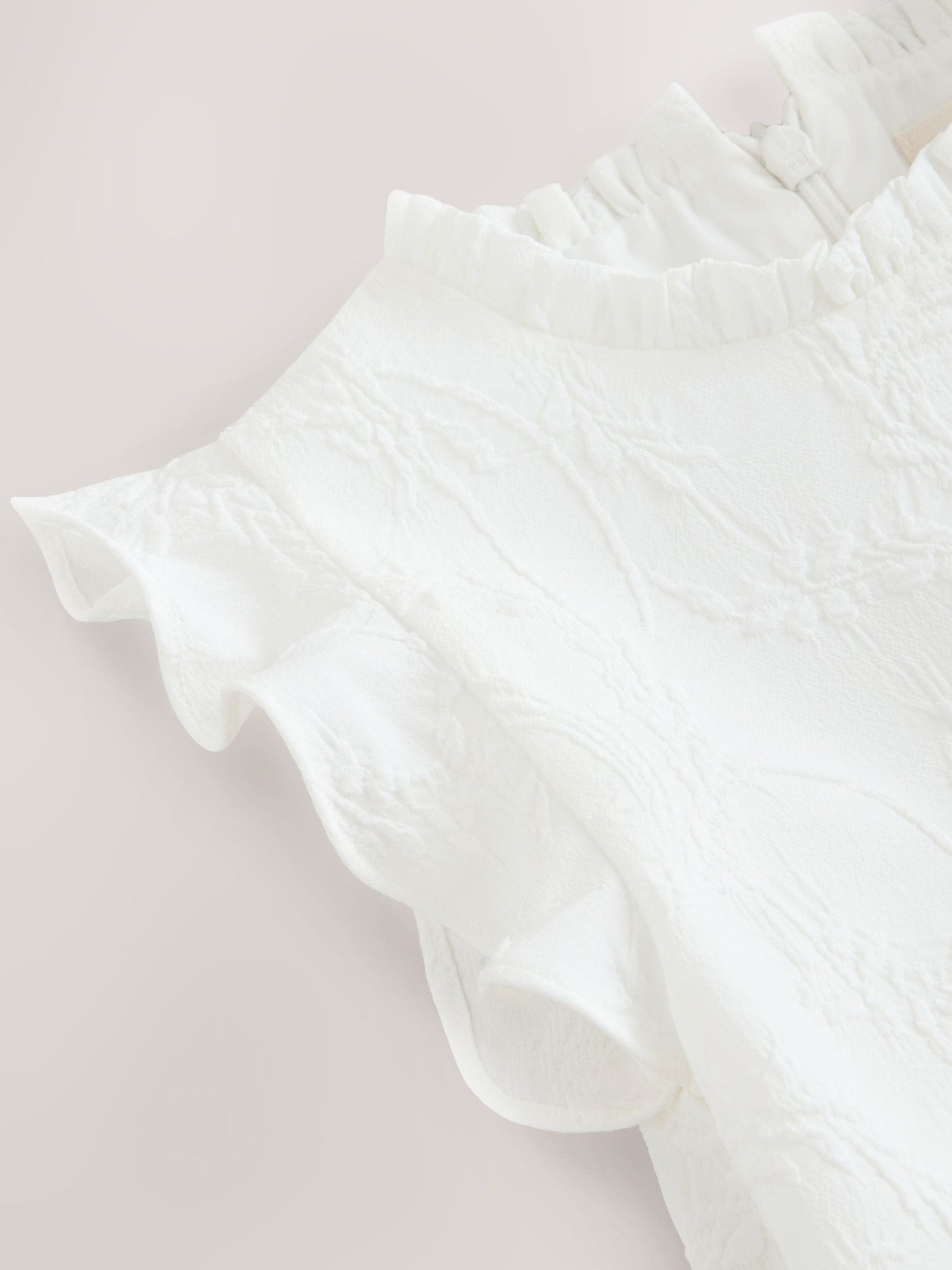 Laura Ashley Ivory Textured Godet Dress image 9