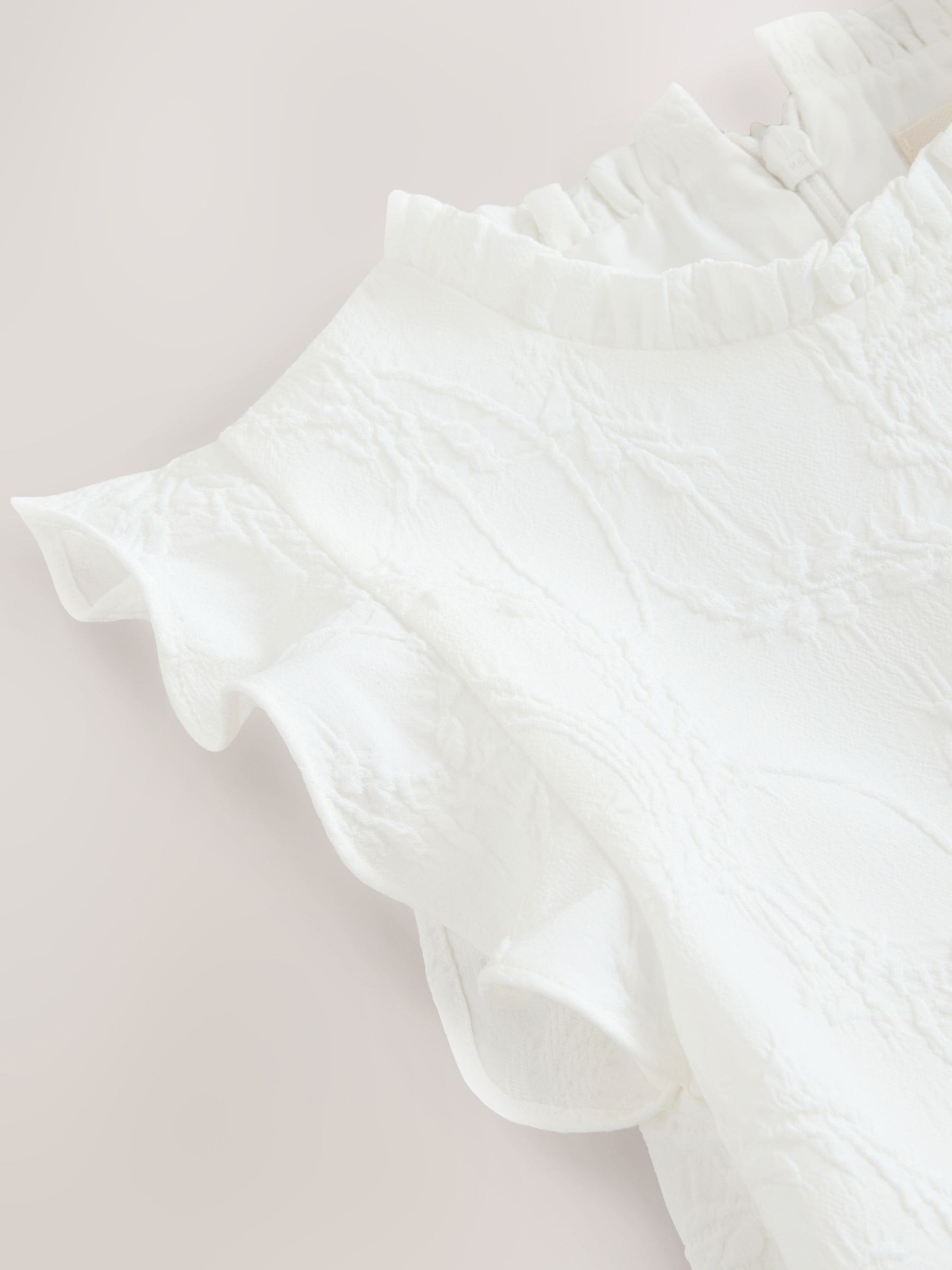 Laura Ashley Ivory Textured Godet Dress image 9