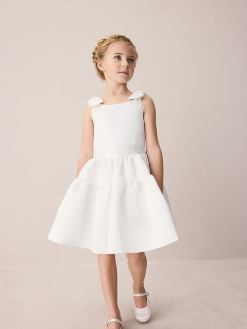 Dsiney Kidz - Laura Ashley White Bow Back Satin Dress image 1