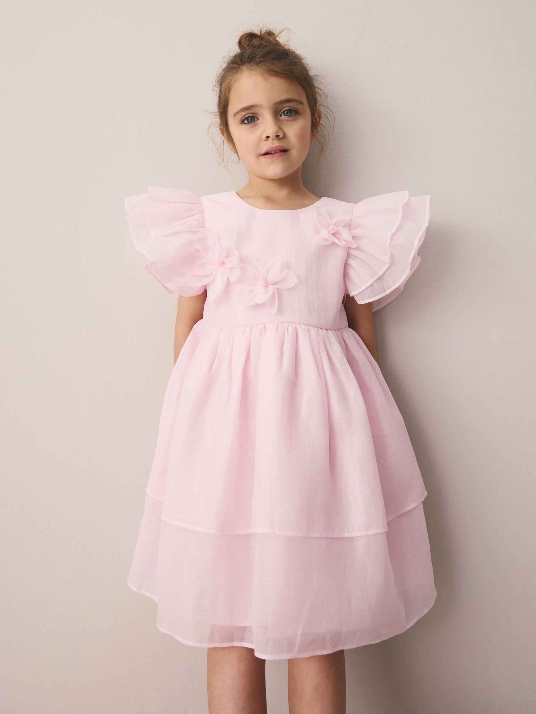 Laura Ashley Pink Petal Flower Bridemaid Dress image 1